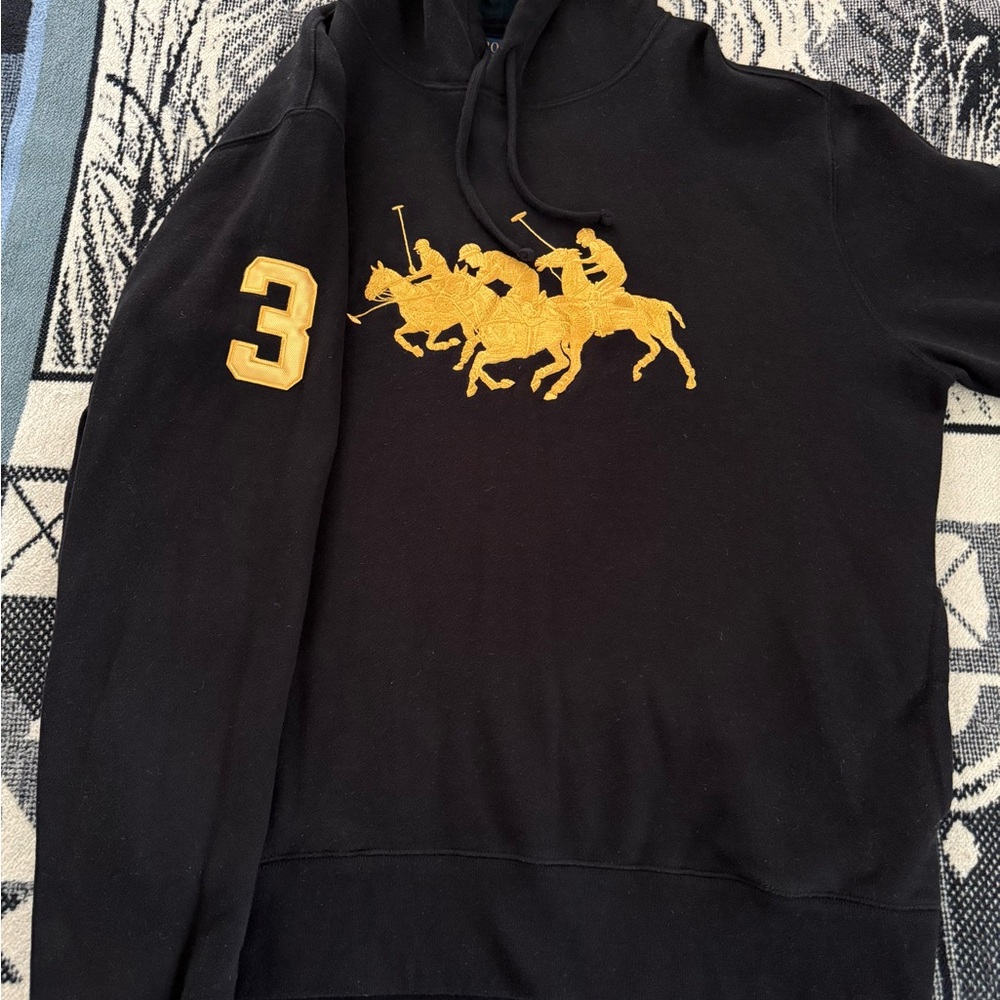 Polo Ralph Lauren Triple-Equestrian Lunar New Year Black/Gold Pullover Hoodie